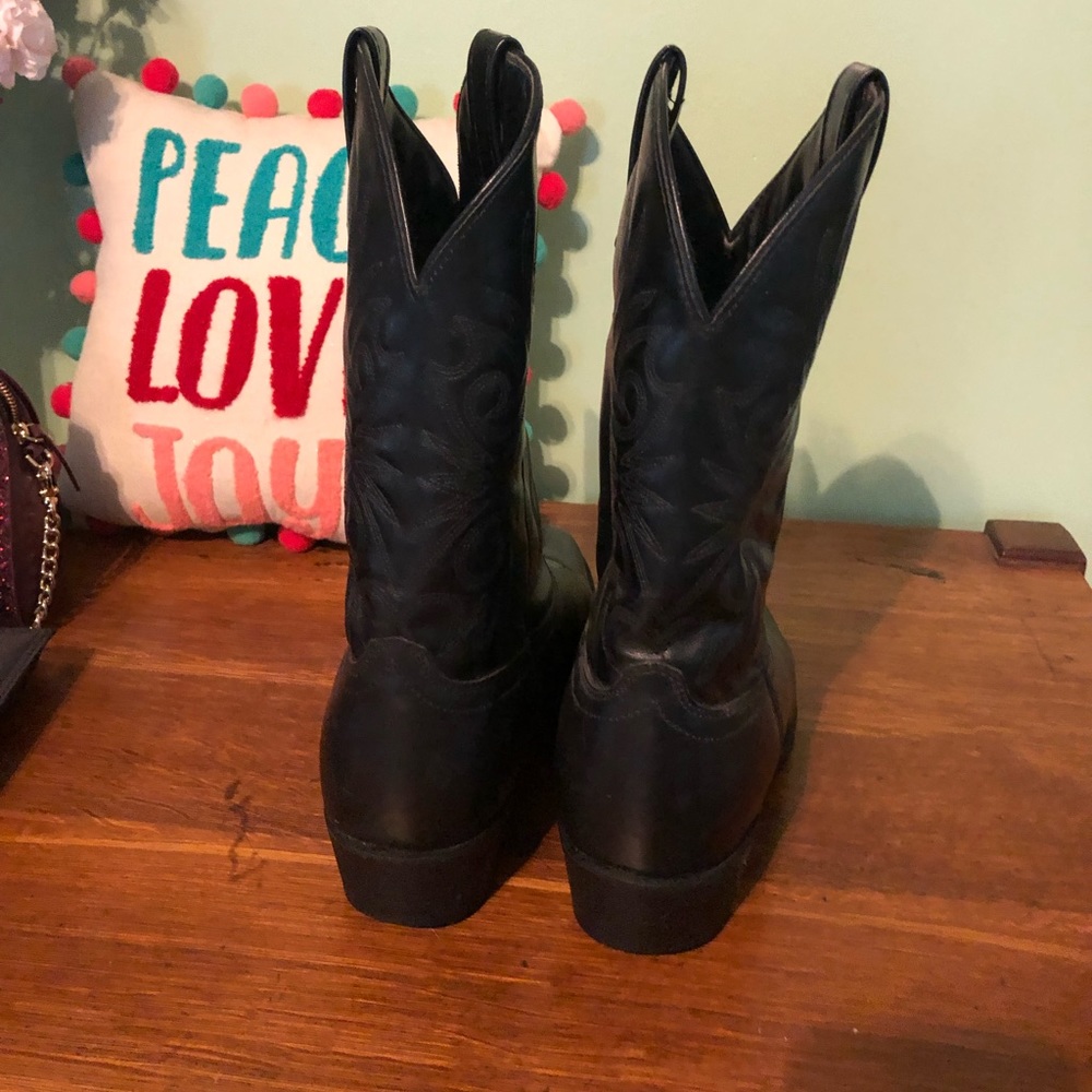 SALE 🎉🎉 Laredo 4240 Western Cowboy Work Men’s black leather 11 1/2 rubber sole - Picture 5 of 10